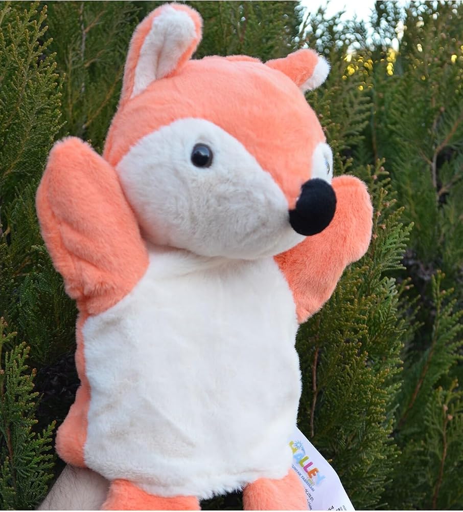 halley oyuncak Turuncu Tilki Peluş El Kuklası Hayvanlar 30 Cm 62854 Turuncu