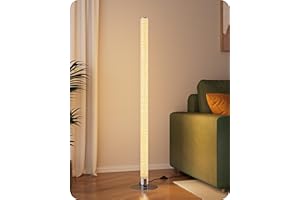 EDISHINE LED Corner Floor Lamp, RGB Color Changing Lamps with Remote, 45“Modern Dimmable Super Bright Standing Tall Mood Lighting for Living Room, Bedroom, Bedside, Office, Max 2688LM