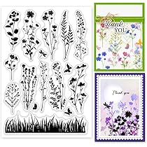 GLOBLELAND Timbri Trasparenti con Silhouette di Rami di Uccelli Uccelli Alberi Timbri In Gomma Trasparente Timbri In Silicone per Scrapbooking Fai Da Te Album Fotografico Biglietti Da 6.3x4.33 Pollice