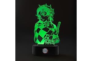 Grupo Erik - Lampe Manga Demon Slayer | Déco Gamer, Idée Cadeau Anime, Objet Gaming, Cadeau Geek, Lampe de Chevet Manga