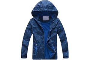 YoungSoul Coupe Vent Imperméable Randonnée à Capuche Enfant