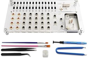 ‎JAKETSAI JakeTsai Lube Station Switch Tester Opener Platform Set für mechanische Tastaturschalter Tester Lubing Station Benutzerdefinierte Cherry Switches Lube Modding Station