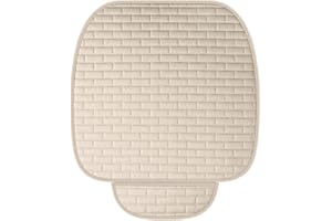 DEARBAG Universal Sitzauflagen Vordersitze, Weiß Auto Sitzauflagen, Anti Rutsch Sitzkissen Auto, Weich und Atmungsaktiv Autositzschoner Vordersitz, Autositz Auflage für Autositz, Bürostuhl (Weiß)