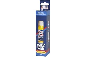 STIX2 Fabric Fashion Spray Paint Permanent Art & Craft T-Shirt Textiles Assorted Colours (Sunshine Yellow)