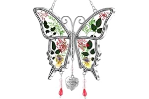 CHARFIA Grandma Gifts, Suncatcher Butterfly Garden Grandma Grandma Birthday Gifts, Best Grandma Ever Wind Chime Christmas for Grandma Granny Nan Nanny Gifts