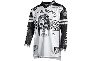 O'NEAL | Maglia Motocross | Enduro MX | Materiali Leggeri e Resistenti, Fori di Ventilazione Tagliati al Laser, vestibilità Atletica | Maglia Ultra Lite 70 | Adulto | Nero Bianco