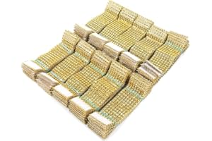 LAZMIN 50 / 100pcs Anneau De Serviette 8 Rangée comme Serviette Bande Serviette Titulaire Hôtel Mariage Banquet Décorations(Or 100PCS)