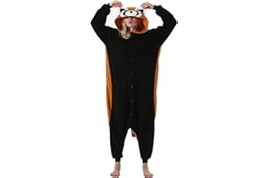 AKAAYUKO Damen Karneval Kostüm Pyjama Herren Weihnachten Halloween Jumpsuit Schlafanzug Tiere Onesie Overall Nachtwäsche Faschingskostüme
