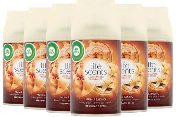 6 x Air Wick Freshmatic Max automatisk spraypåfyllning 250 ml – mammas bakning