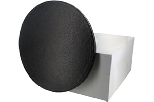 Culpitt Black Board & Box Set | 8" | White Cake Box & Drum, Box And Cake Board, Storage & Transport Combo