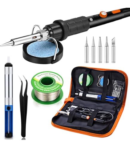 Fer à Souder Kit 80W Tepérature Réglable 180-520°C Electronique De