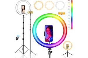 PEYOU 12" Ring Light avec Trépied 186 CM et [Trépied de Bureau]-Trepied Smartphone Lumineux Professionnel avec 38 Modes, Trepied Iphone LED Anneau Lumineux pour Selfie/Tiktok/Maquillage/Youtube/Caméra