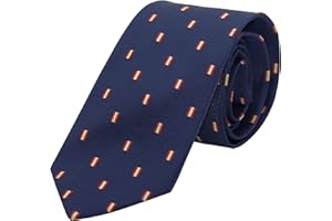 HD DHISPANIA corbata de hombre con la bandera españa-corbata de la firma DHISPANIA- hecha a mano con su caja para regalo, ancho de 7cm