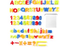 ARRDERLY 80 Pcs Magnetic Letters Alphabet Numbers Learning Toy, Fridge Magnets Colorful Alphabet for Learning, Spelling, Counting