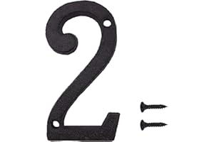 INCREWAY Numéros de maison en fonte - 7,5 cm - Noir - Rétro - Numéro de maison - Pour café, bar, restaurant