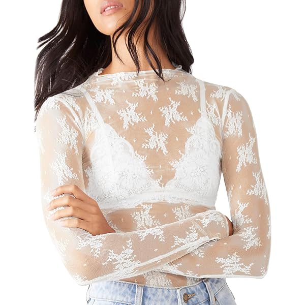Chemise Femme En Dentelle Transparente - Col En V, Sans Manches - Lingerie Séduisante Ou Débardeur Léger - 9