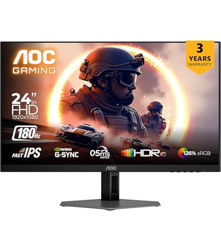 AOC 24B1Xhs, 23.8 Inch (60.4 Cm) 1920 X 1080 Pixels, LCD Monitor