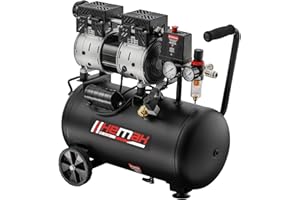‎HEMAK HEMAK HK-SK 24+ Silent Kompressor Druckluft Kompressor Leise 24 L 8 Bar 59 dB