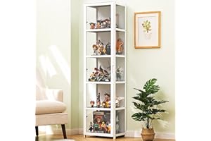 JFOZDM Display Cabinets, Multifunctional Dustproof Glass Display Cabinet, Acrylic Display Cabinet, Hinged door design, Sealed and Dustproof, Display Cabinet for Offices, Bedrooms, Living Rooms