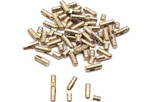 WSAMJIN 30 Stück Mini Scharniere Barrel,Messingscharniere, kleines Fassscharnier für Schmuckboxen, kleine Holzbearbeitungsprojekte, Spieluhren, Bleistiftboxen, Hartholz-Humidore usw.