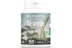 BIO ATLANTIC ✿ Té Verde Orgánico - 1200 mg por dosis diaria - EGCG - 120 comprimidos - Alta Concentración, Formato Ahorro, Premium y Vegetal