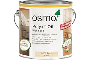 Osmo Polyx®-Oil - Hard Wax Oil 3062, Clear Matt, 0.375L - Durable for Furniture, Water-Resistant Floor Wax, Wood Treatment & Wood Finish - Ideal for Oak, Pine, Spruce, Beech & More