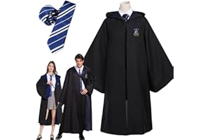 WGVSVLK Robe de mage, cape fait avec Gryffondor, cape Serpentard, cape Serdaigle, cape Poufsouffle, Costume de Cosplay de Poudlard (S/M/L/XL)