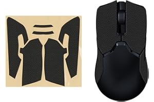 kwmobile Taśma ochronna na mysz kompatybilna z Razer Viper Ultimate Grip Tape - antypoślizgowa sztuczna skóra - czarna