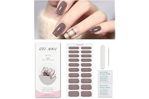 Nagelfolie Braun, KALEFUL Gel Nail Nagelfolien Selbstklebend Uv Härtend Nail Art Sticker Dekoration Nageldesign Zubehör