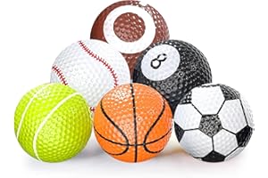 Aonuily Funny Golf Balls, 6 Pack Novelty Sport Golf Balls for Men Kids & Dads Coloured Golf Accessories for Birthday Christmas Sports Gift