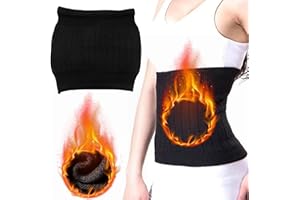 COMIOKE Fascia Schiena Elastica, Fascia Lombari da Donna Invernale, Fascia Lombare in Cashmere, Scalda Pancia, Calda Fascia Addominale Avvolgente, Supporto di Schiena, Scalda Reni per il Riscaldamento