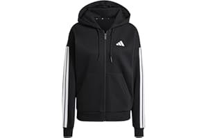 adidas Damen Essentials 3-Stripes Full-Zip Fleece Hoodie