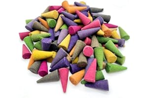 GCDN Räucherkegel 100stk Brenner Natur Bernstein Magnolie Rückfluss Office Home duftende frische Luft Lavendel Verschiedene Kokosnuss gemischte Düfte