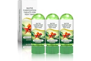 3 pièces Comprimés Puissants de Purification d'eau d'aquarium pour bac à Poissons, Lot de 35 Pastille Purification Eau pour Aquariums éliminant la Turbidité, Dispositif Portable pour Aquarium