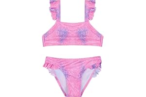 POWER FLOWER Costume da Bagno per Ragazze Set Bikini Due Pezzi Set Tankini Costume da Bagno per Ragazze 2-14 Anni