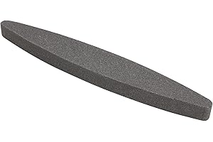 IHIGOGOFA Piedra de Afilar Grano 180, Piedra Afilar Ovalada 23 cm, Afilador de Cuchillos para herramientas de jardín Cuchillos de cocina Cinceles Hachas (Negro)