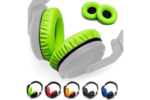 Voarmaks Stylische Farboptionen DJ-Arbeitsohrpolster aus Schaumstoff, kompatibel mit Pioneer HDJ-X5 X5bt HDJ-X7 X7bt HDJ-X10 DJ-Kopfhörer, Grün