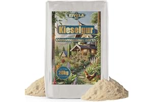 ZIVELA Diatomite per polli 20 kg – 100% naturale di silice fine per orticoltura, applicazioni tecniche e zootecniche, sicuro ed efficace nella lotta contro i parassiti, ideale per pollai