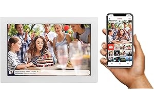 Denver Digitaler Bilderrahmen PFF-1017, 10,1 Zoll, Weiß, 119101040180, Einfarbig