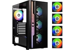 BITFENIX Boitier PC Moyen Tour Apollo (Noir) 4 Ventilateurs ARGB