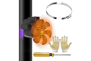 GRACETOP Kaminventilator Magnetisch, Kaminventilator Ofenventilator Magnetisch ohne Strom, Leiser Kamin Ventilator Kaminlüfter für Kaminofen/Kamin/Ofen/Holz/Ofenrohr, mit 1 Ersatzring