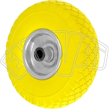 Ruota Per Carriola In Gomma Piena Antiforatura - Poliuretano Con Asse - TecTake 402597