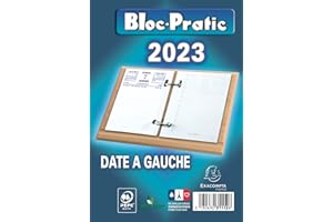 Exacompta - 31112E - 1 Bloc-Pratic Date à Gauche - Janvier à Décembre 2023