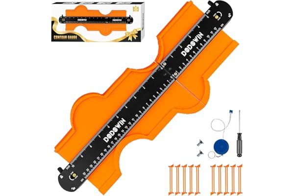 DODOWIN Jauge de Contour Connectable 38cm Copieur Profil, Outils de Traçage, Coupe Carrelage, Idee Cadeau Saint Valentin pour Homme, Cadeaux Anniversaire pour Papa Gadgets, Cadeau Homme Original