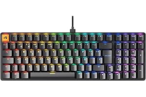 GLORIOUS PC GAMING RACE Glorious Gaming GMMK 2 Full Size (96%) - Teclado gaming mecánico, carcasa de aluminio, personalizable, keycaps dobles, switches Glorious Fox, RGB, distribuciones QWERTY español - Negro