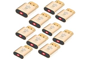 Furjosta HDMI Dummy Plug 4K Headless Ghost Display Emulator Kompatibel mit Windows Mac OSX Linux Unterst黷zung 4kx2k 1080x2160 f黵 Computer Desktop 4K-10P