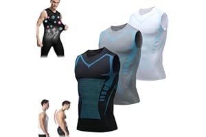 mzvoo Gfouk Menionic Turmalin-Haltungskorrekturweste,Ionic Shaping Vest Men,Ionic Shaping Sleeveless Shirt,Gfouk Menionic Tourmaline Posturecorrector Vest Für Männer