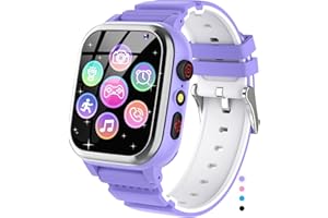 ‎JUBUNRER JUBUNRER Smartwatch dla Dzieci z 26 Gry Telefon Pedometr Kalorie SOS Budzik Zegarek HD Camera Muzyka Wideo Stoper Inteligentny Zegarek dla Dzieci na Dzień Szkoły Prezenty Urodzinowe