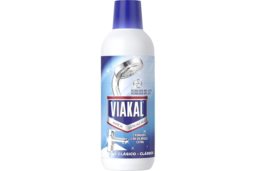 VIAKAL Clásico Líquido para Incrustaciones De Cal Difíciles En El Baño Y La Cocina, con Tecnología Antigoteo 500ml
