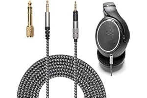Cavo Voarmaks HD560s compatibile con Sennheiser HD598 HD598SE HD598SR HD598CS HD599 HD558 HD518 HD579 HD569 HD559 HD560S Lunghezza cuffie 2 m 6,5 piedi Nylon morbido Leggero include adattatore 6,35 mm